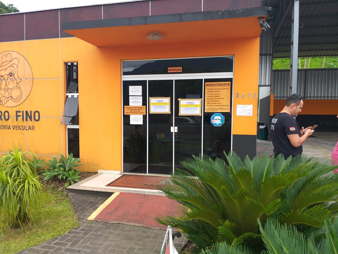 DETRAN/SC ECV tem atividades suspensas em Jaraguá do Sul